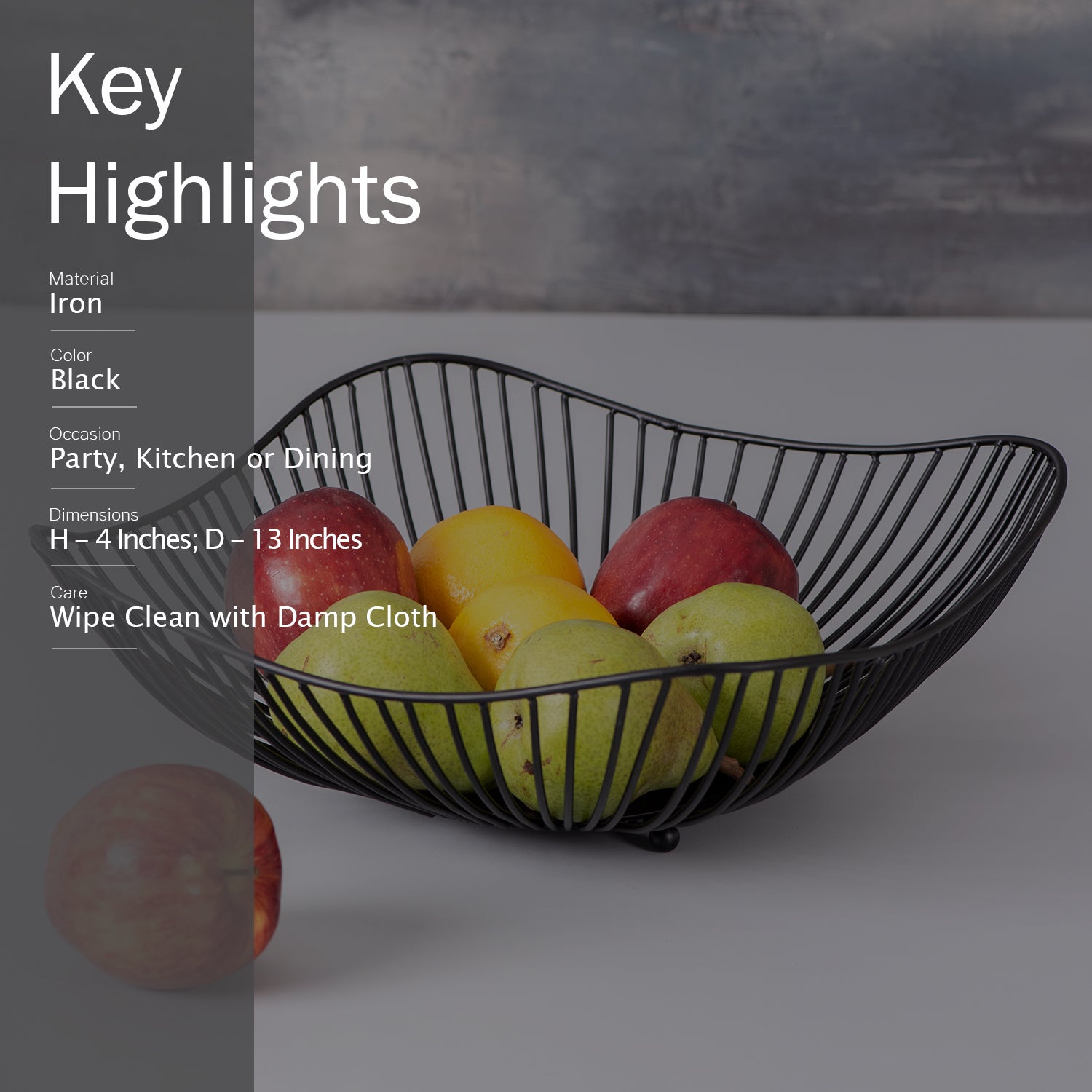 Cache wave wire basket in Black Color