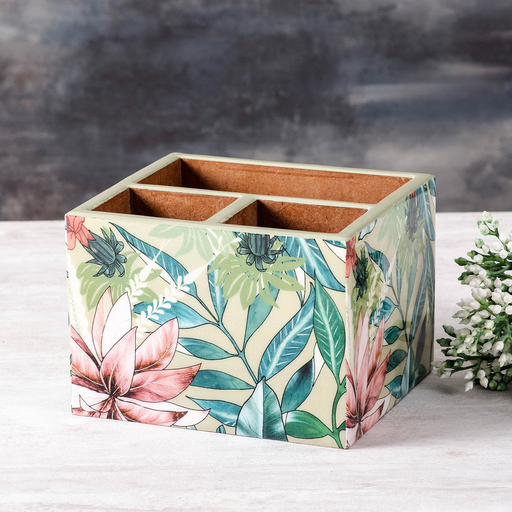 Elysian Tropical MDF Enamel Cutlery Holder