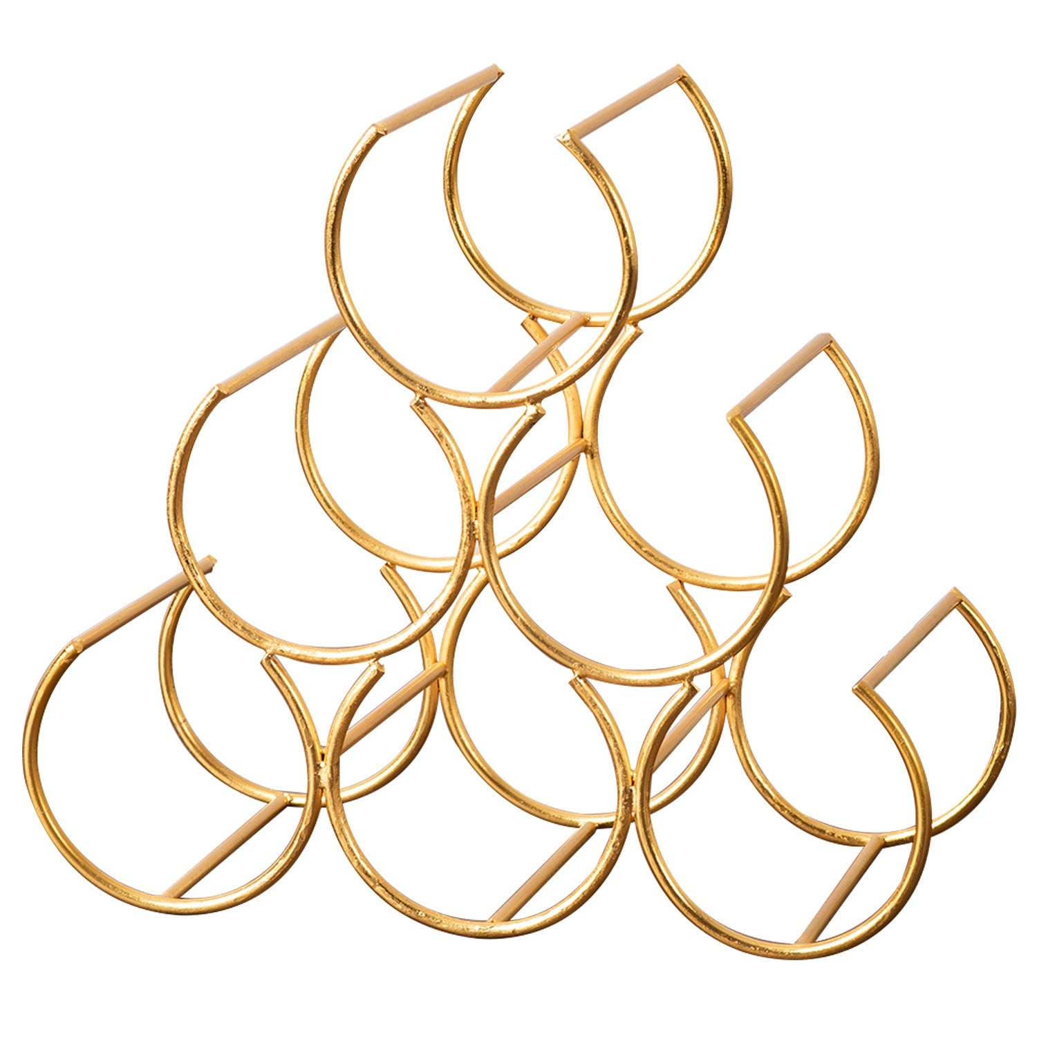 Genus Horseshoe 6 Bottle Wine Rack in Gold Color