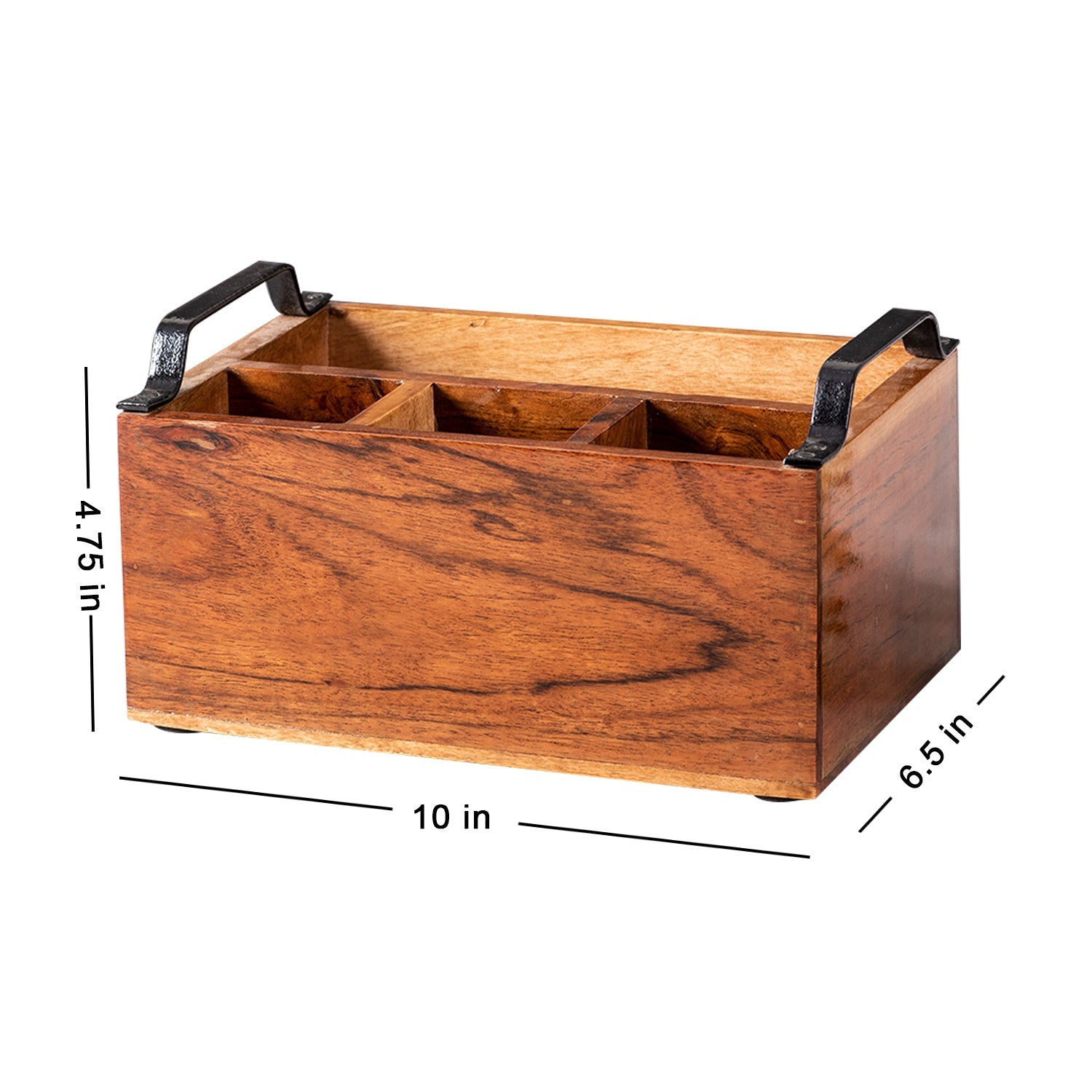 Inseparables Teak Wood Spoon Stand - Black