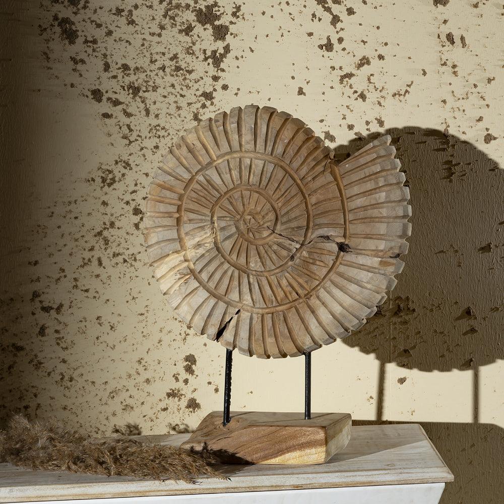 Fossil Tide Teakwood Sculpture