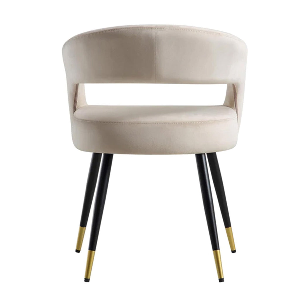 Italian Renaissance Style Chair Velvet Beige