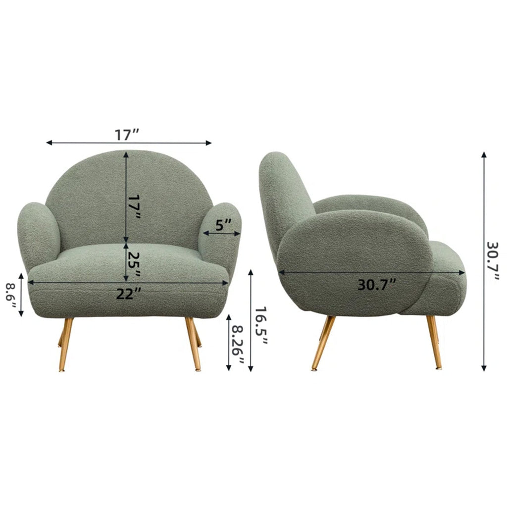 Mellow Loopback Lounge ArmChair in Green Color | Nestroots