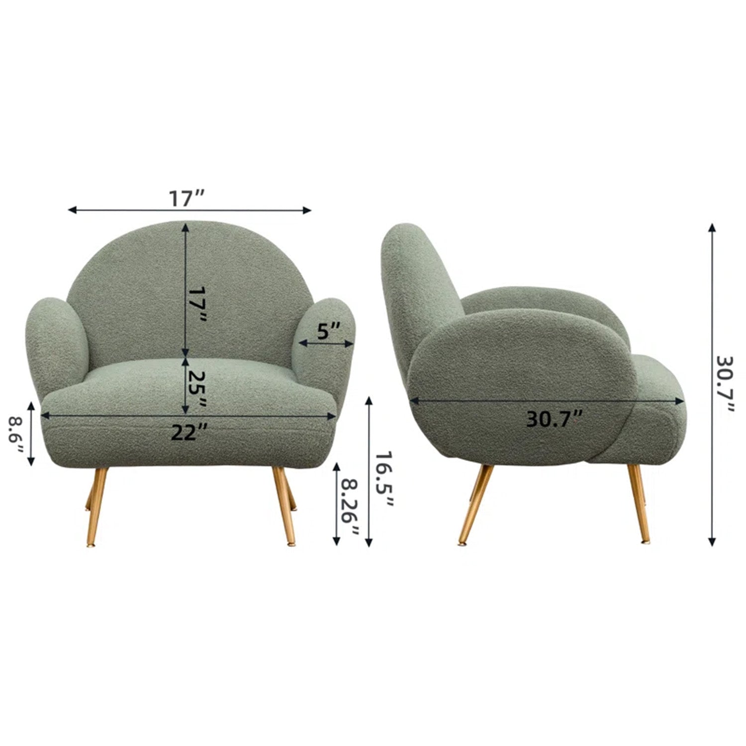 Mellow Loopback Lounge ArmChair in Green Color | Nestroots