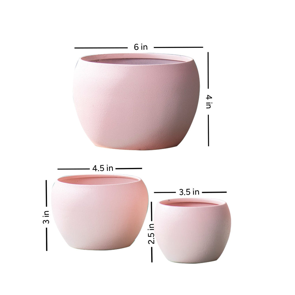 Chic Beige Metal Planters