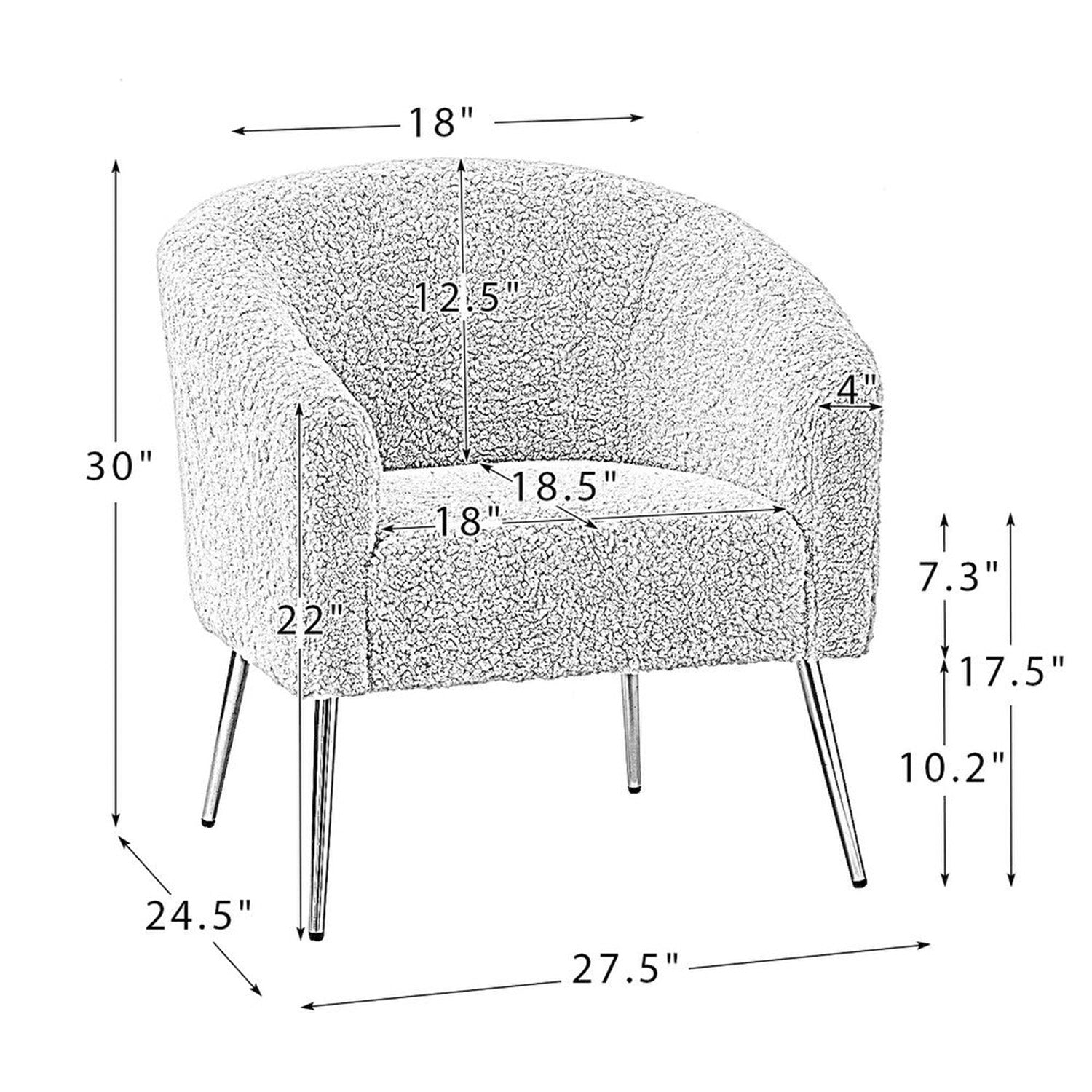 Modern Touch Velvet Chair in Blue