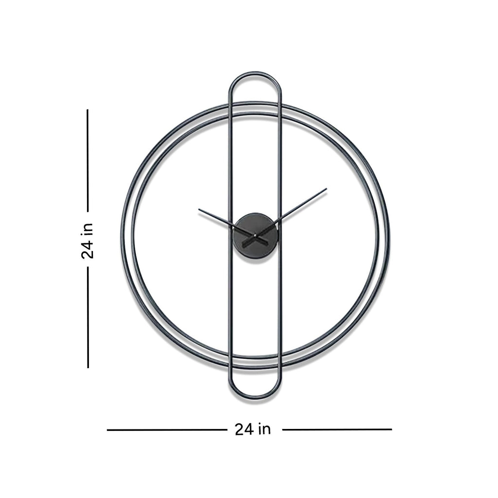 Gunmetal Hour Display Wall Clock