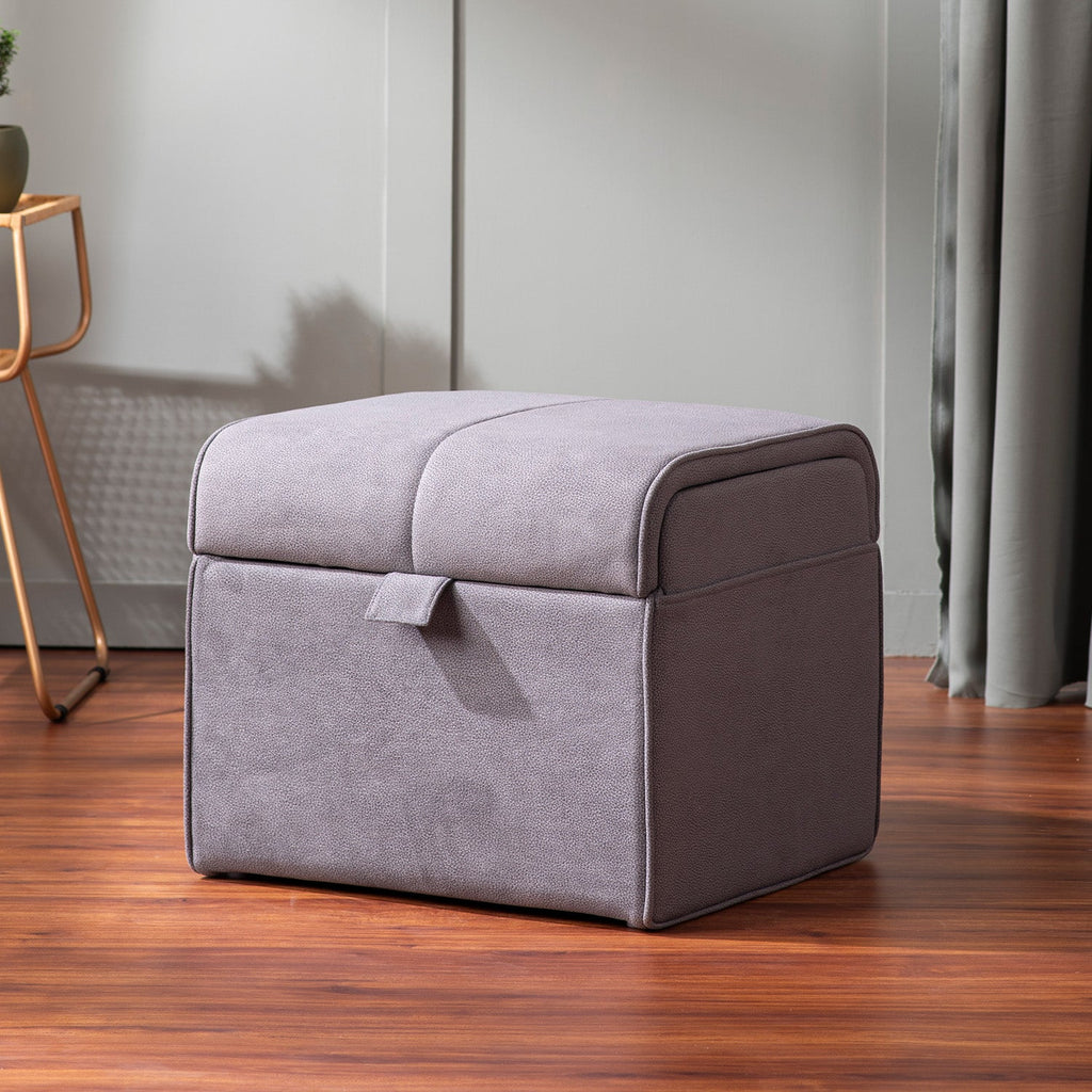 Depot Collection Beige & Grey Storage Ottoman Set Of 2