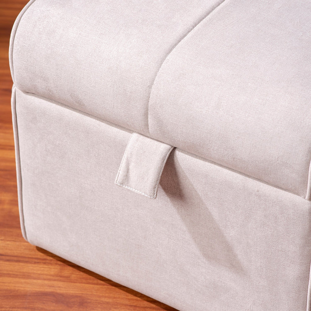 Depot Collection Beige Storage Ottoman Set Of 2