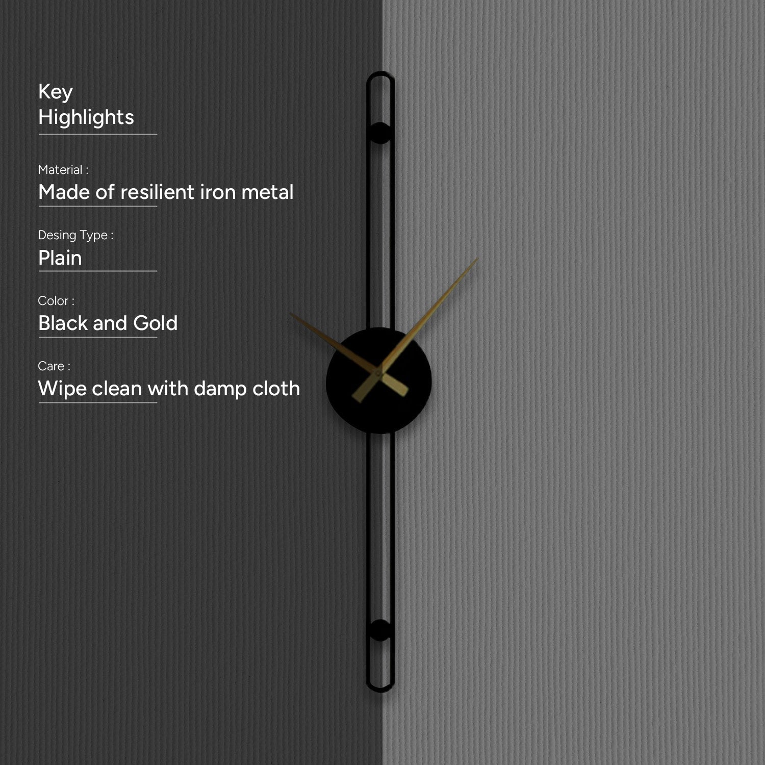 Elegant Iron Timekeeper Wall Clock