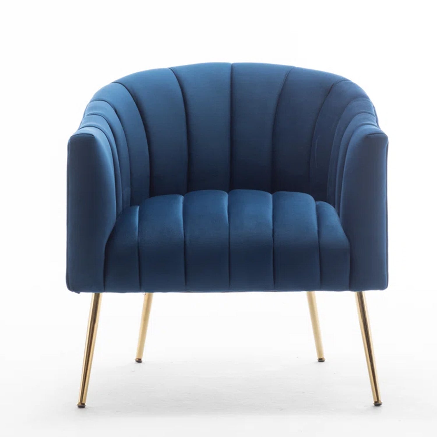 Gilded Lounge Armchair Elegance Velvet Blue
