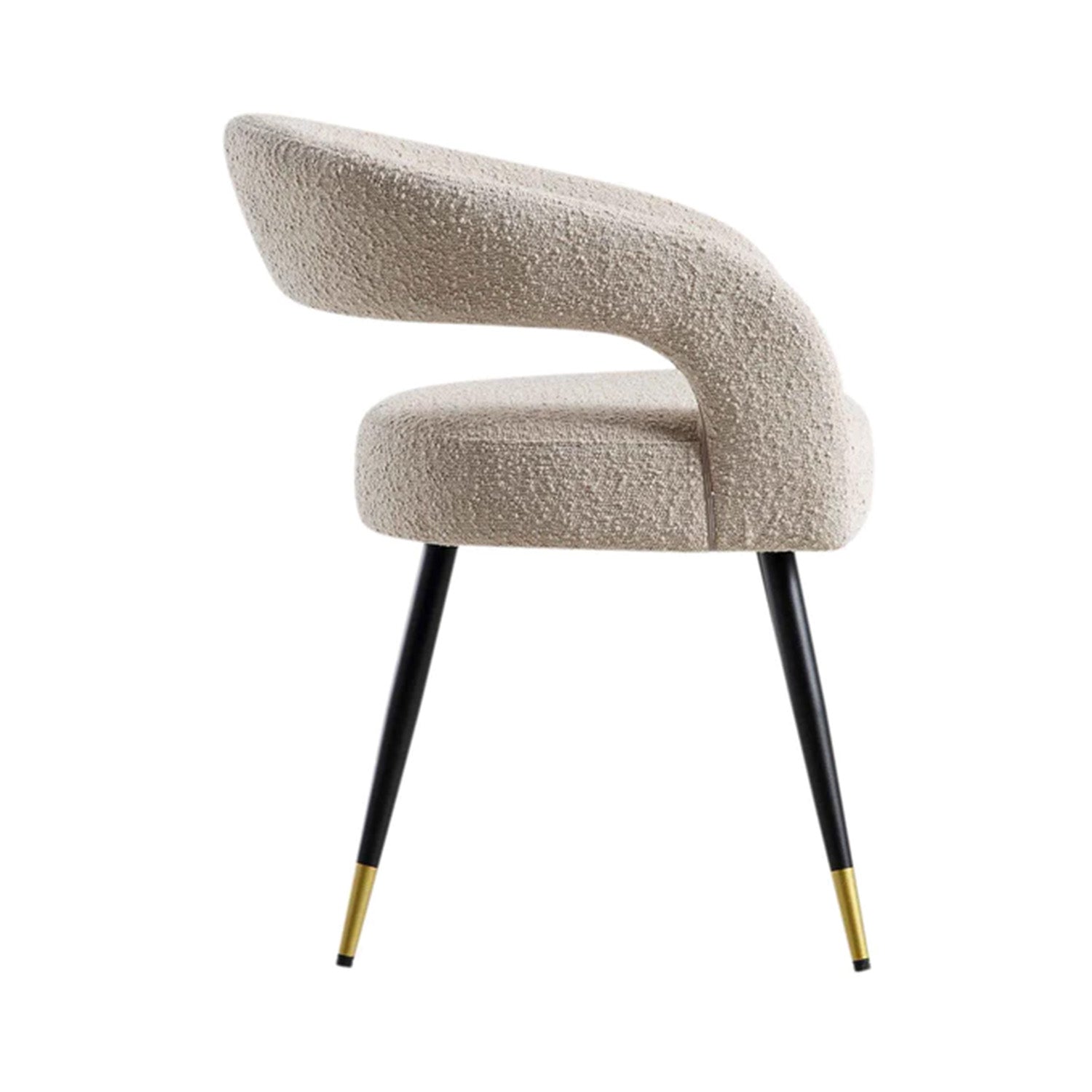 Italian Renaissance Style Chair Boucle Cream