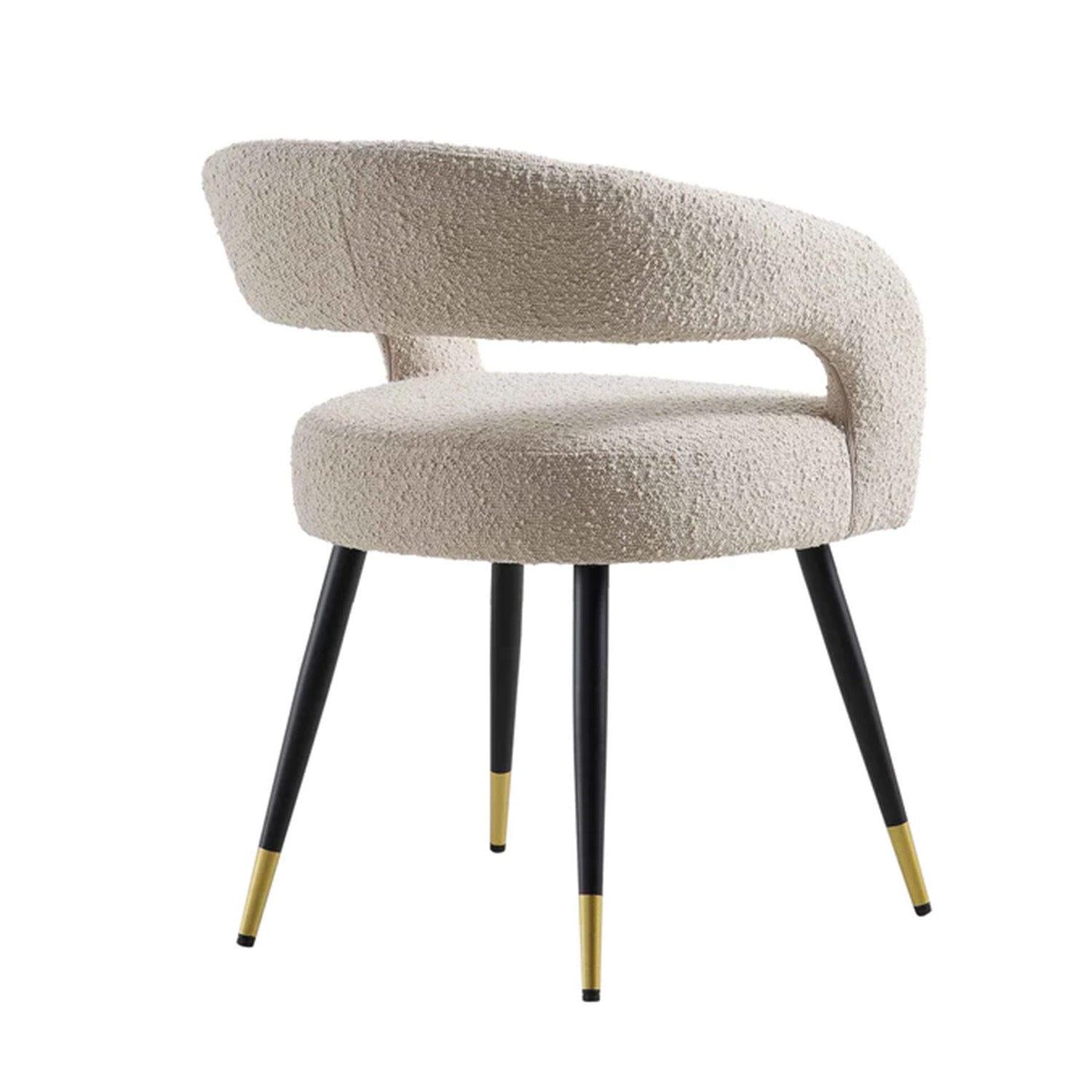 Italian Renaissance Style Chair Boucle Cream