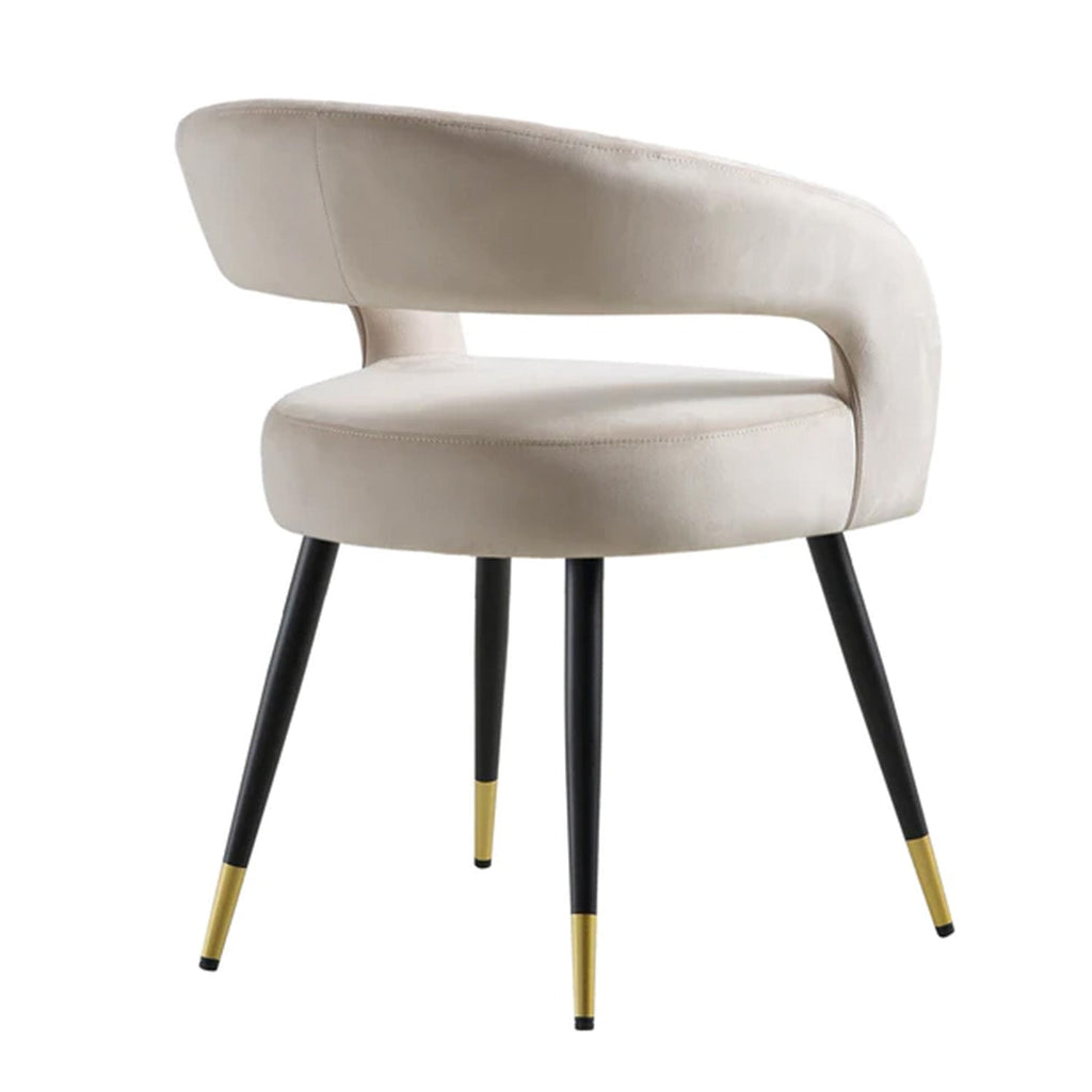 Italian Renaissance Style Chair Velvet Beige