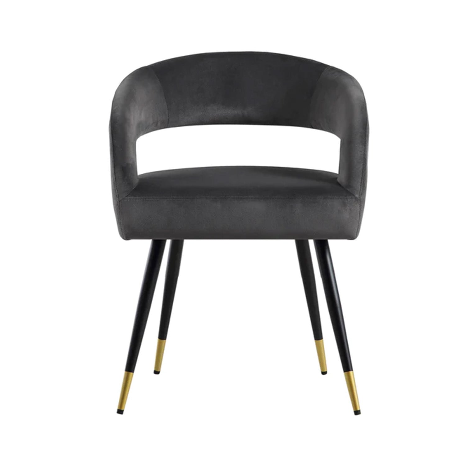 Italian Renaissance Style Chair Velvet Black