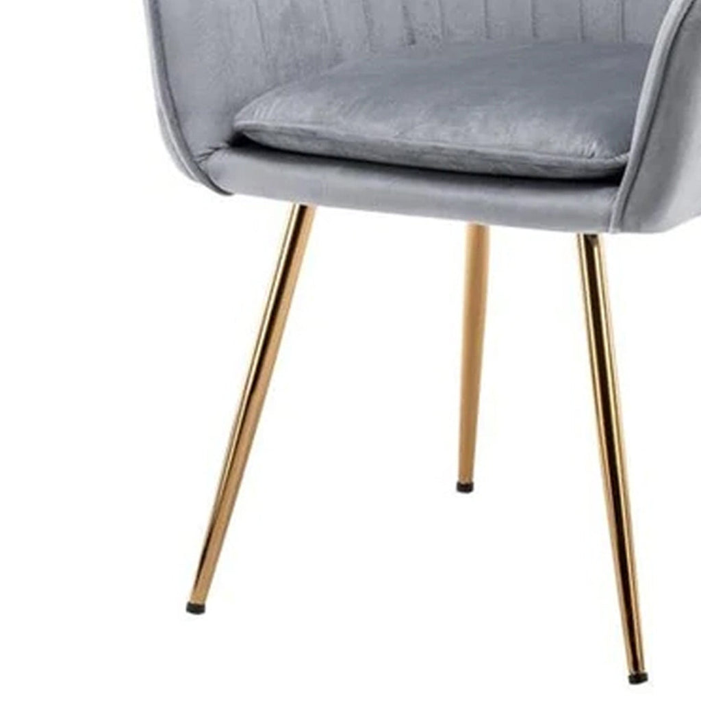 Velvet Sleek Dining Chair Grey