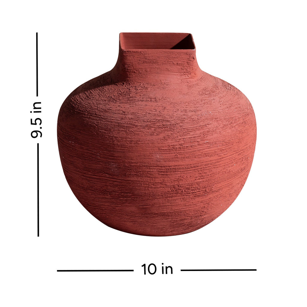 Elegant Black Textured Metal Vase