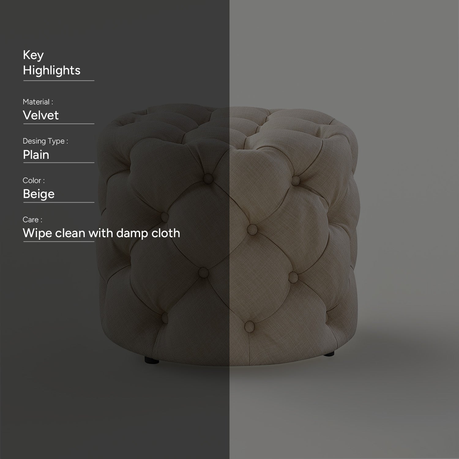 Chill in Creamy Pouf