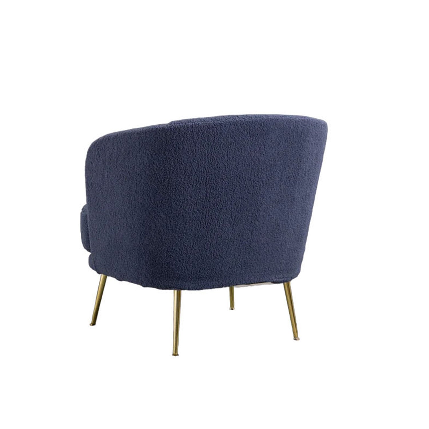 Plush Velvet Accent Chair Blue