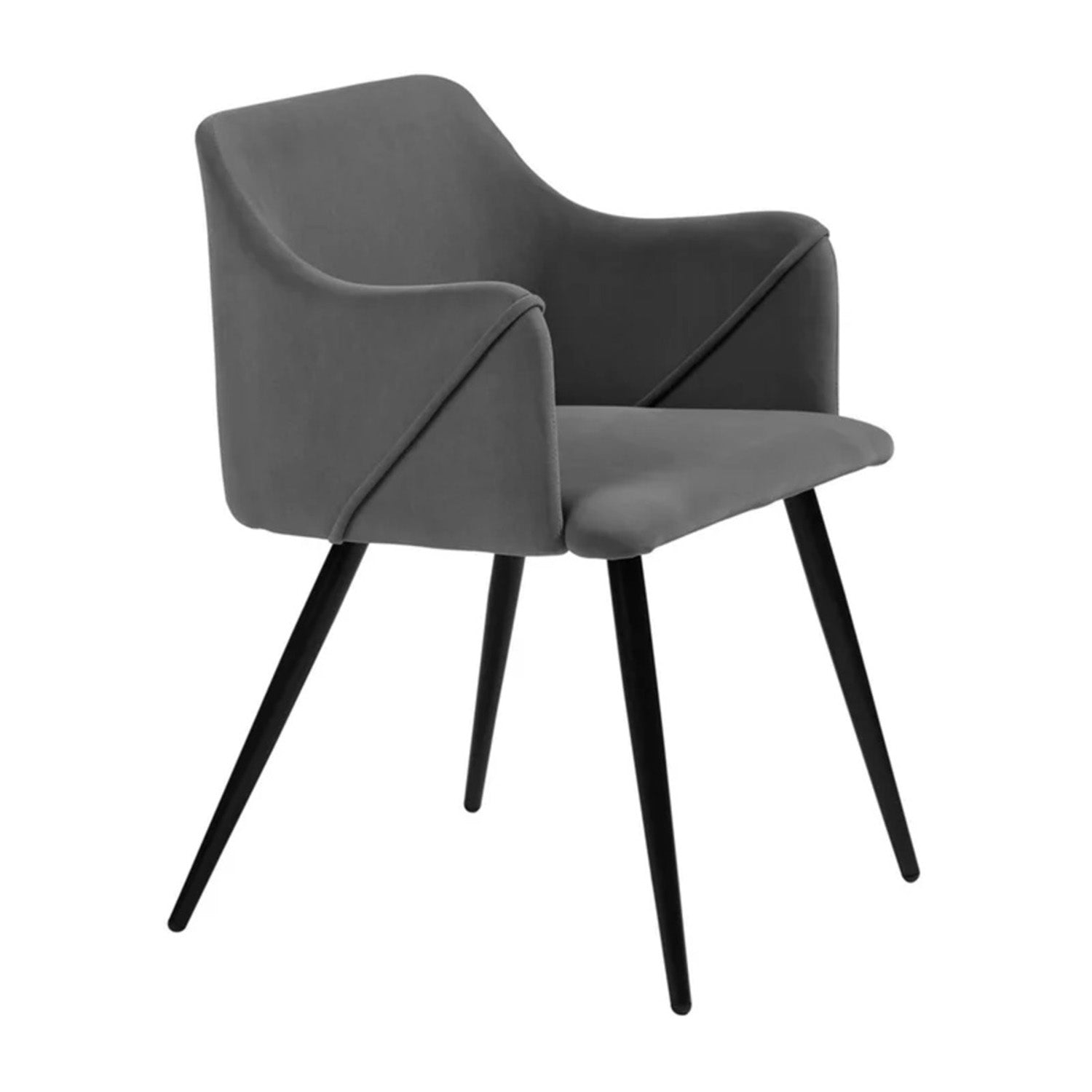 Sophisticated Velvet Dining Designer Chair Grey