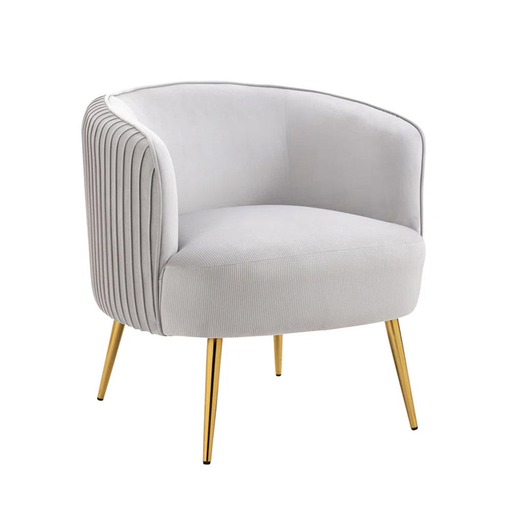 Tufted Velvet Accent Chair Grey