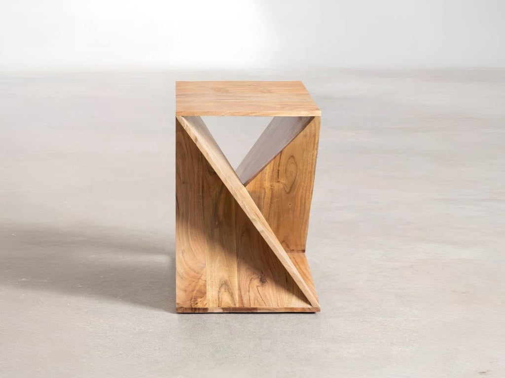 Side table, solid acacia wood