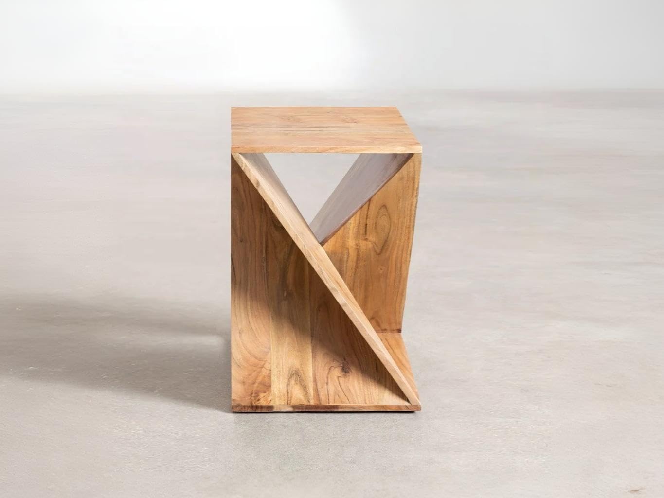 Side table, solid acacia wood