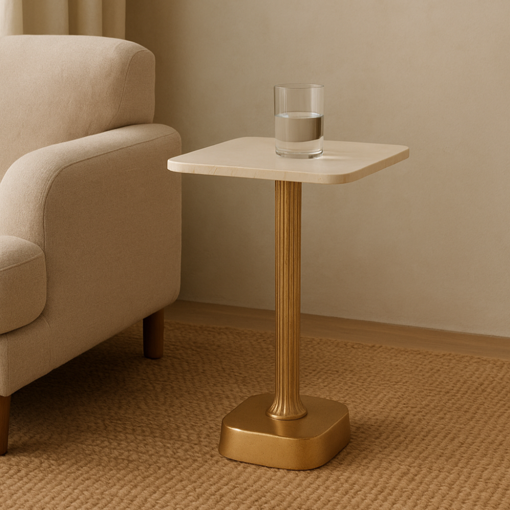 Parapente Squre Marbel Accent Table