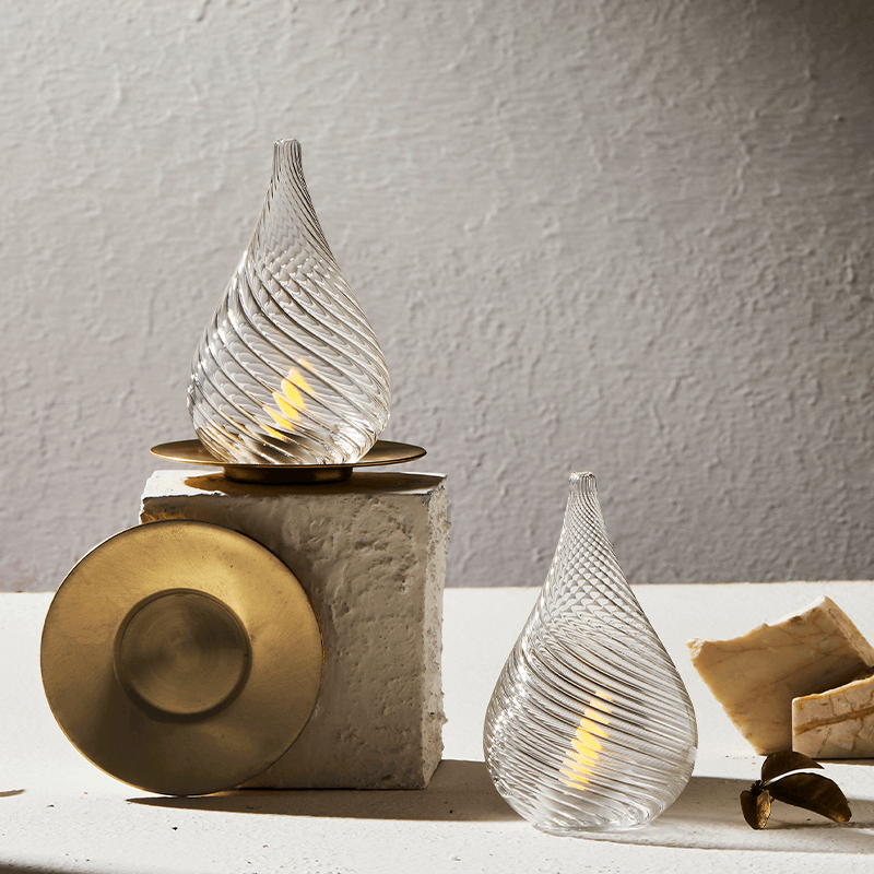 Alisa Votive With Brass Plate