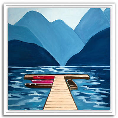 Lake Quai and Mountains