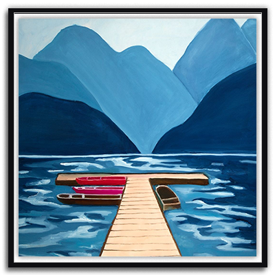 Lake Quai and Mountains