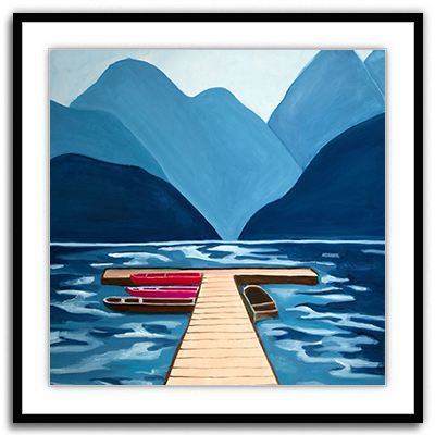 Lake Quai and Mountains