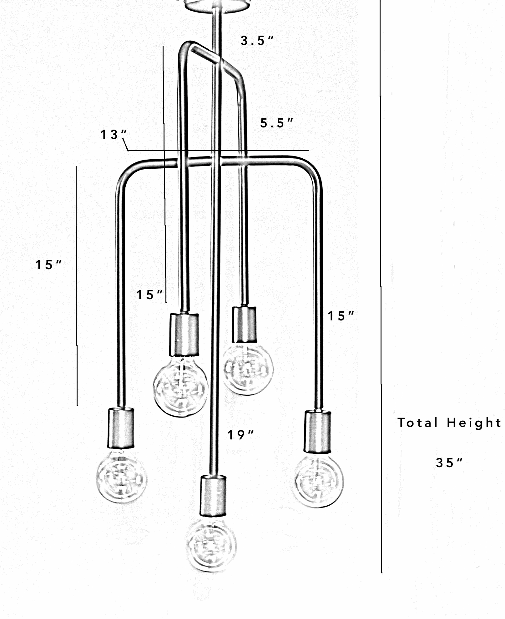 Blackbird 5 Light Chandelier