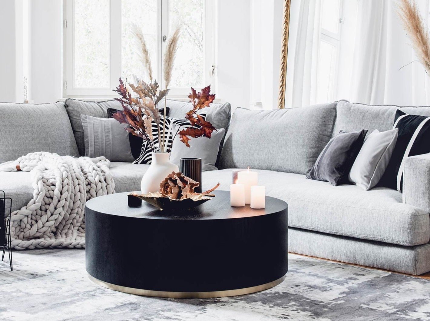 Coffee table, solid mango wood