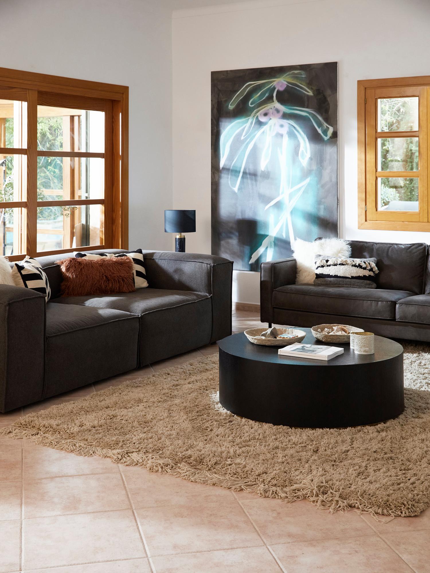 Coffee table, solid mango wood