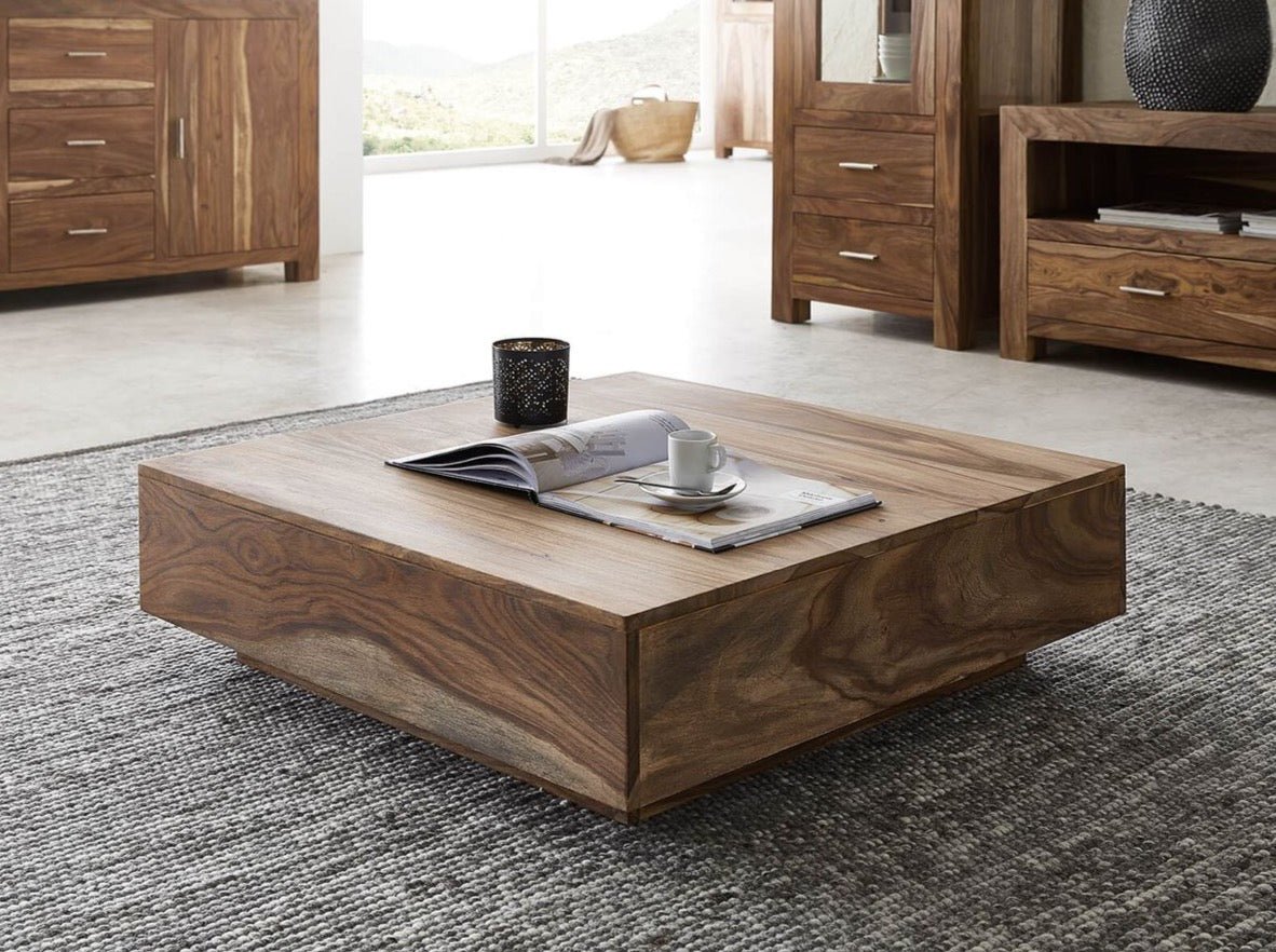 Coffee table, solid sheesham wood