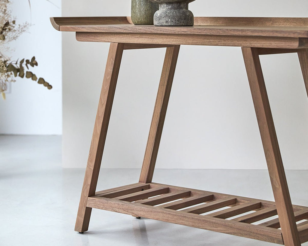 Console table, solid acacia wood