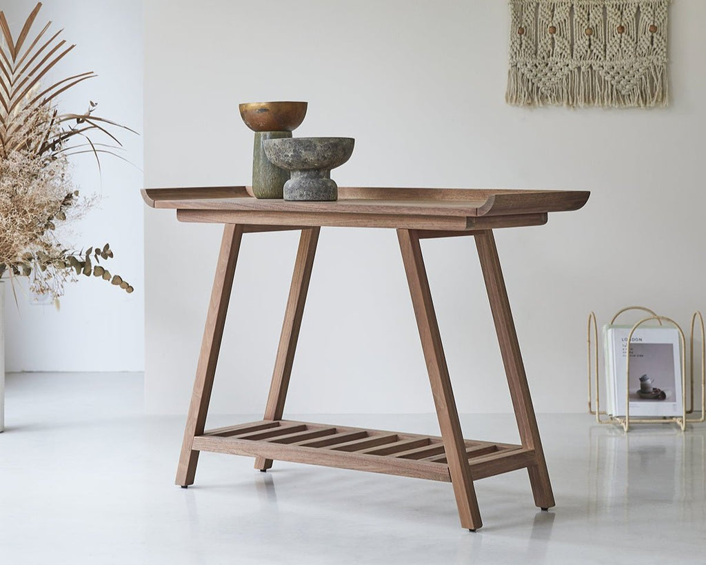 Console table, solid acacia wood