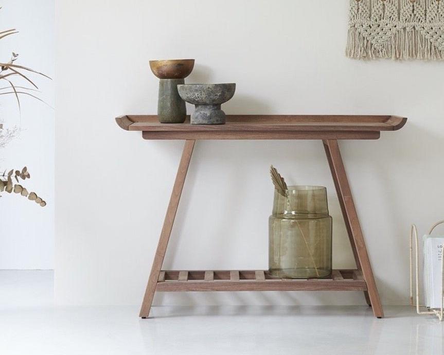 Console table, solid acacia wood