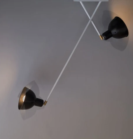 Scandi Two-Arm Ceiling Light Fixture