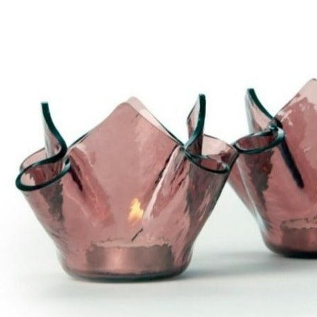 Crumpled lilac votive