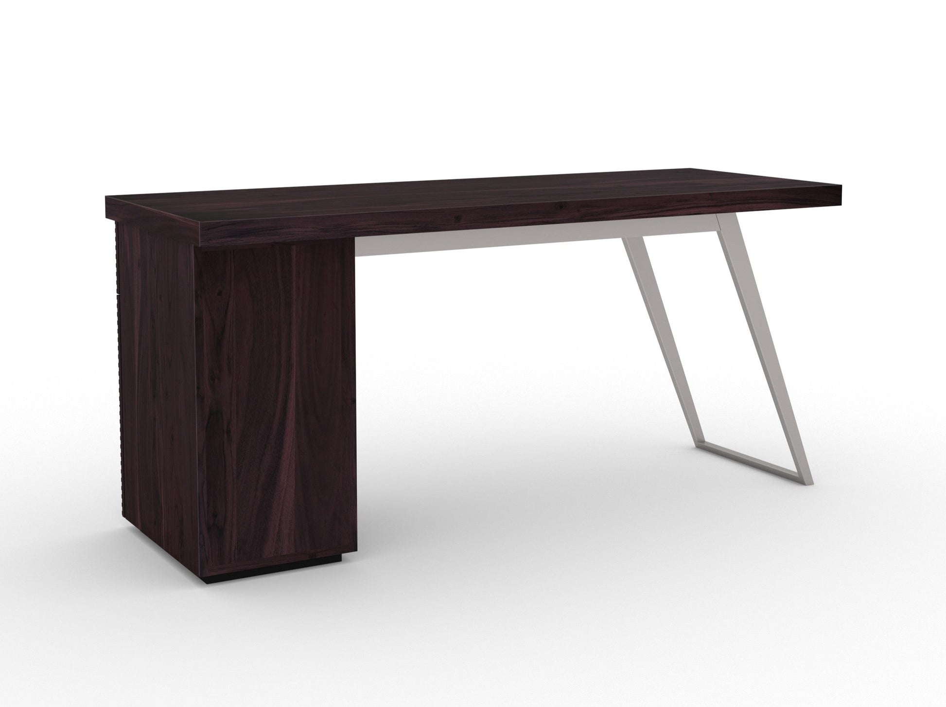 Desk, solid acacia wood and steel, 1 drawers and 1 door