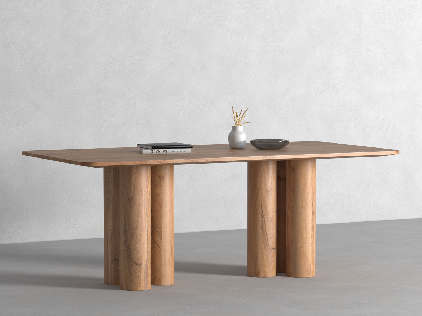 6-8 Seater dining table, solid acacia wood