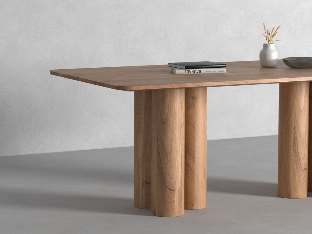 6-8 Seater dining table, solid acacia wood