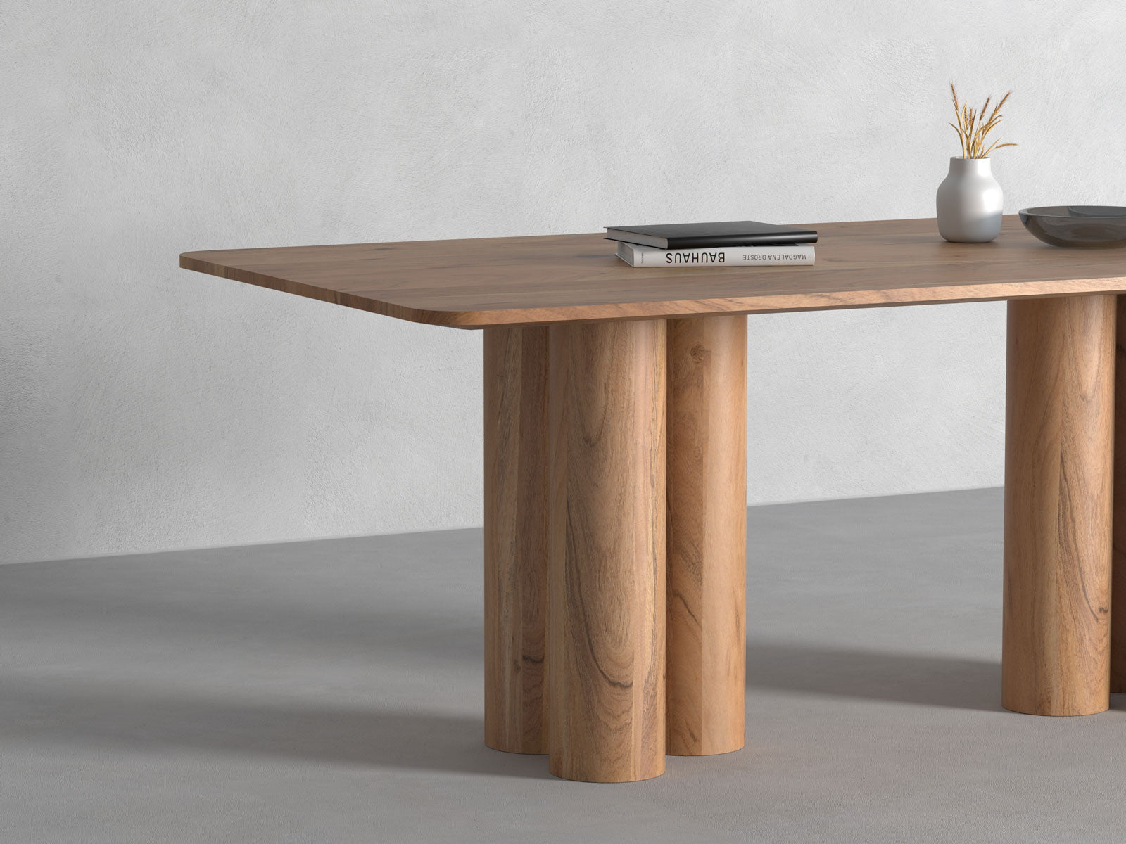 6-8 Seater dining table, solid acacia wood