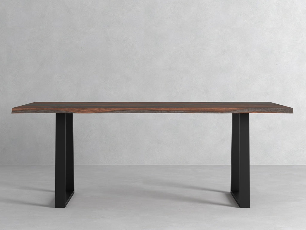 6 Seater dining table, solid sheesham wood and steel