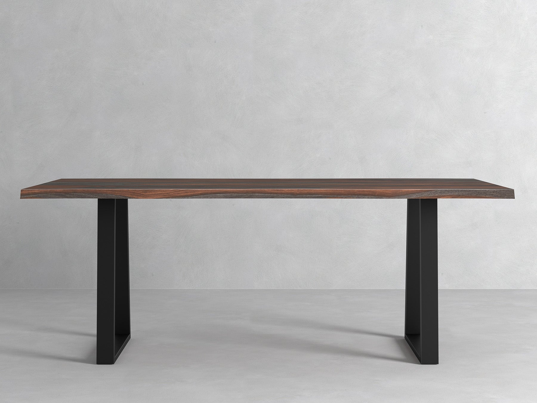 6 Seater dining table, solid sheesham wood and steel