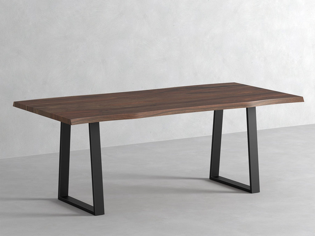 6 Seater dining table, solid sheesham wood and steel