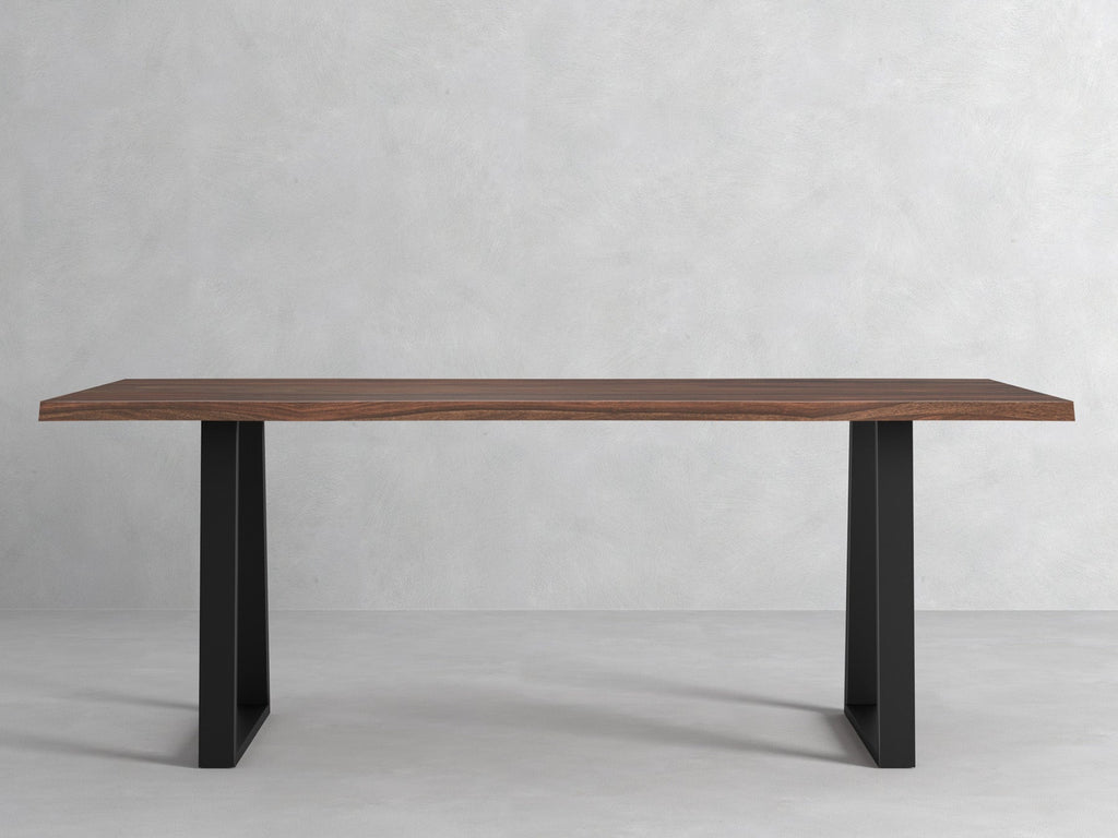 6 Seater dining table, solid sheesham wood and steel