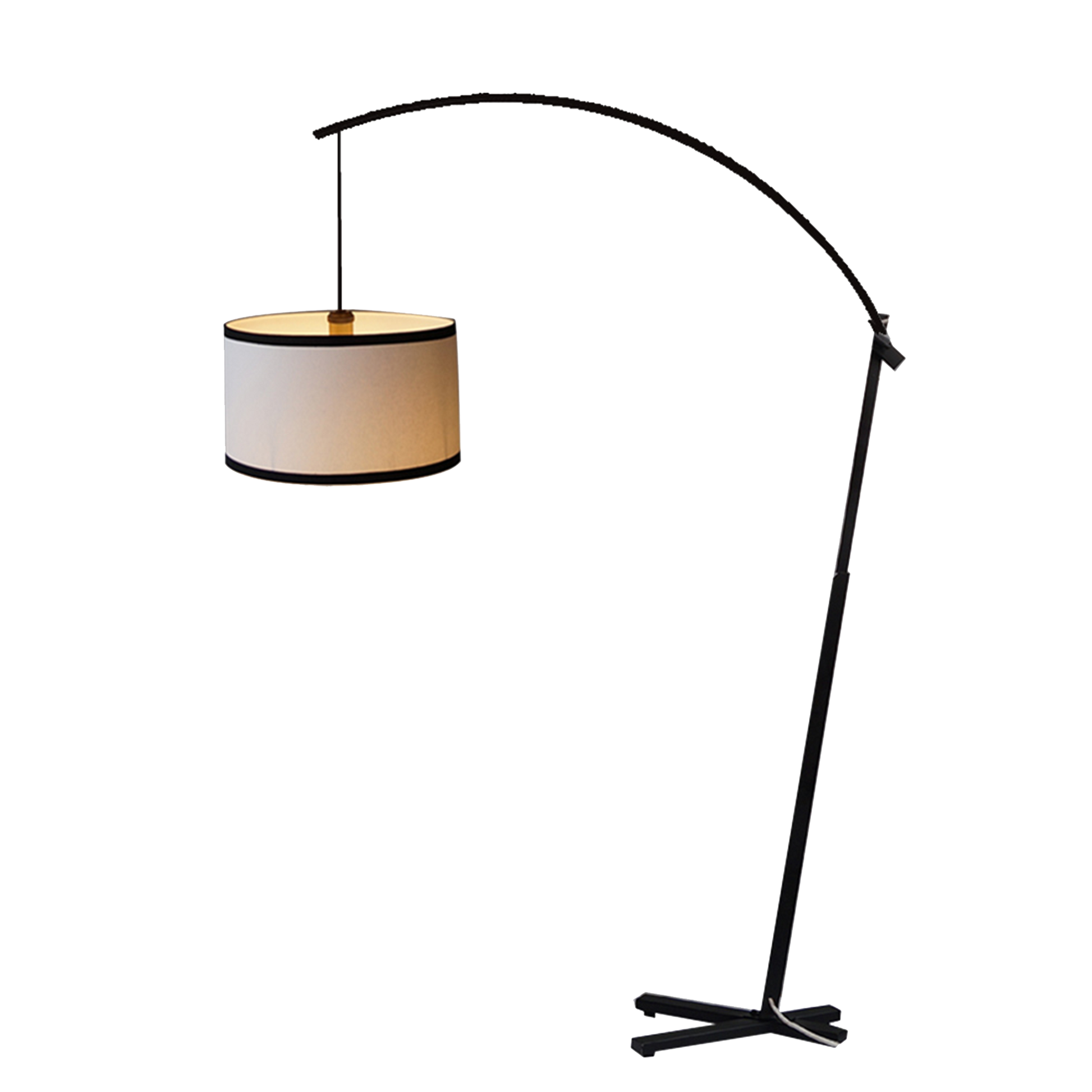 Fifth Avenue Curved-Arm Black Floor Lamp